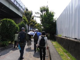 高殿地域のフィールドワーク風景
